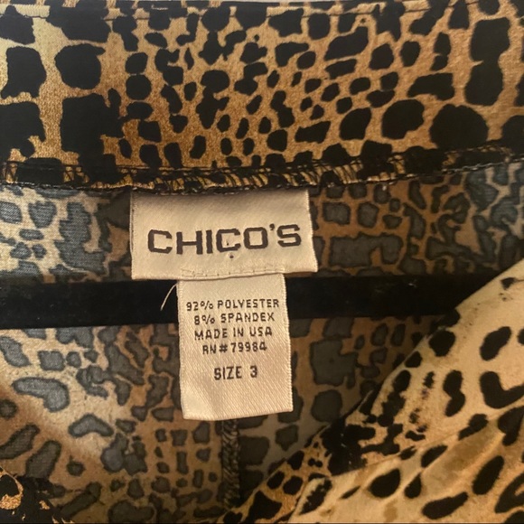 Chico’s Animal Print Dress Size 3 - Picture 4 of 5
